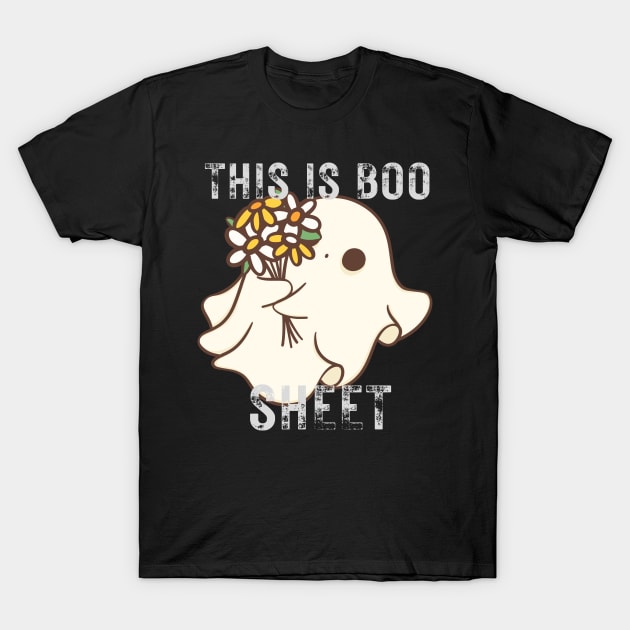 This Is Boo Sheet Ghost Retro Halloween Costume T-Shirt by ACH PAINT